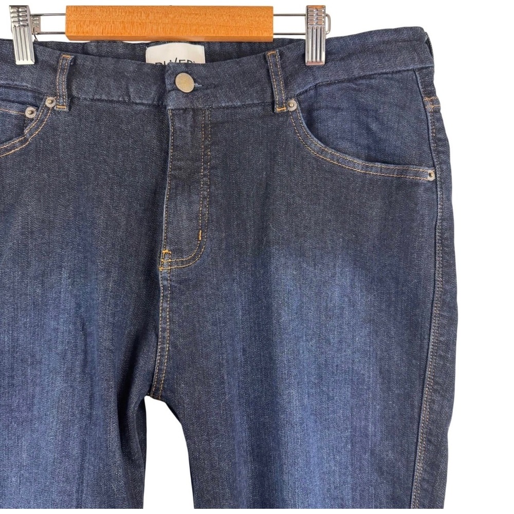 DU/ER Performance Denim Women 34x31 Dark‎ Blue Slim Fit Stretch Jeans WFFK4005